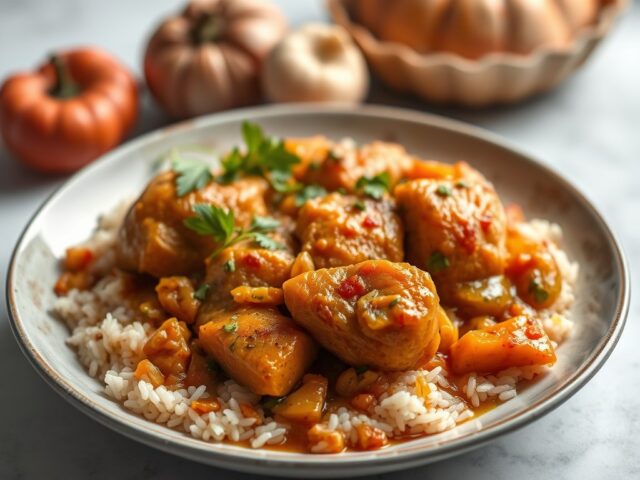 Kip-Pompoen Tajine