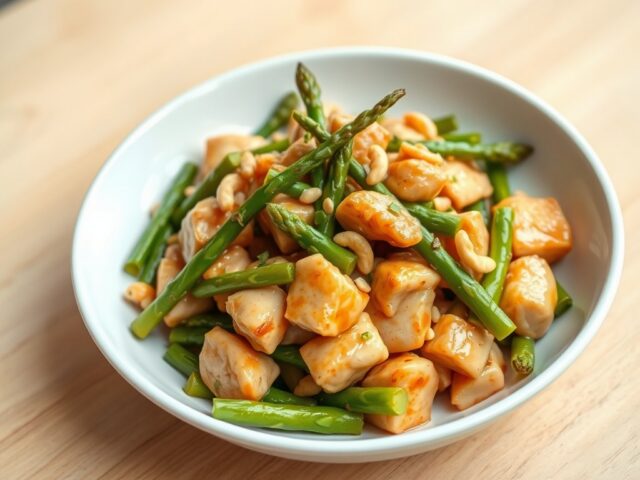 Kip uit de Wok met Asperges en Cashewnoten
