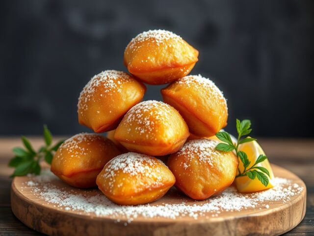 Kipbeignets met citroen