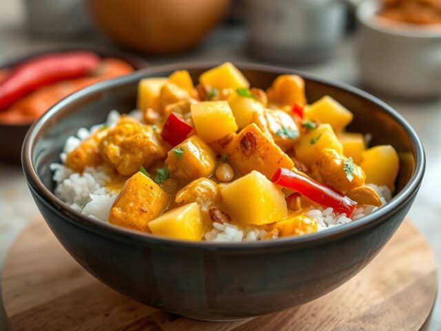 Kipcurry met ananas