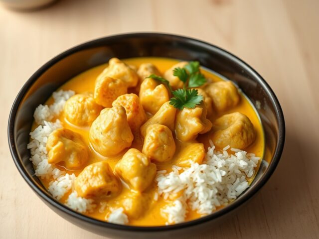 kipcurry met bloemkool