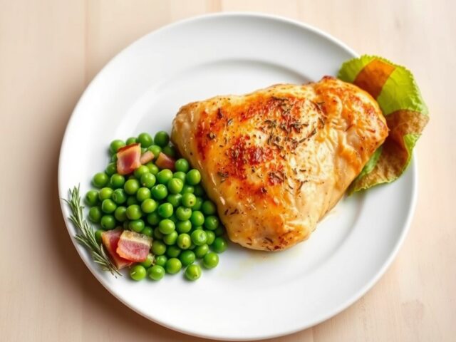 Kipfilet en erwten