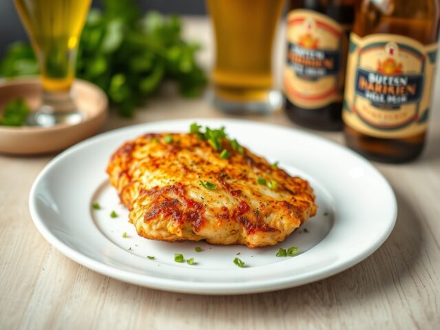 Kipfilet in bierbeslag