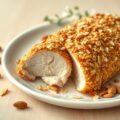 Kipfilet in een jasje van amandelen