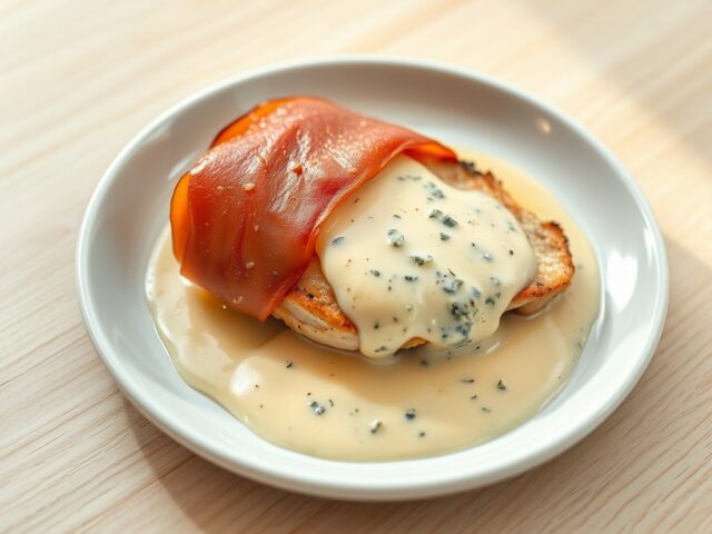 Kipfilet met cremeroquefort.