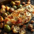 Kipfilet met gemarineerde groenten uit de oven