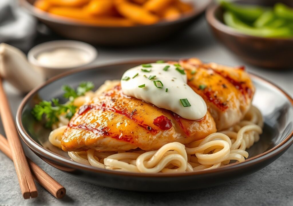Kipfilet met Mascarpone, AI-gegenereerde illustratie