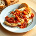 Kipfilet met tomatensaus en mozarella