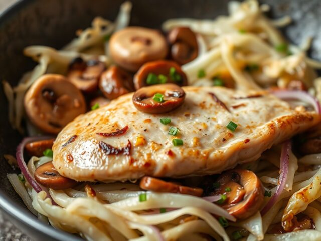 kipfilet met witte kool