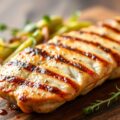 Kipfilet van de contactgrill