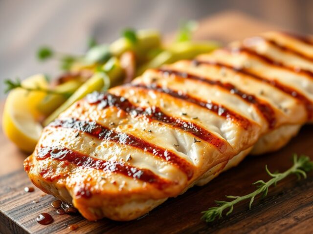 Kipfilet van de contactgrill