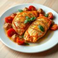 Kipfilets met look en verse tomaten