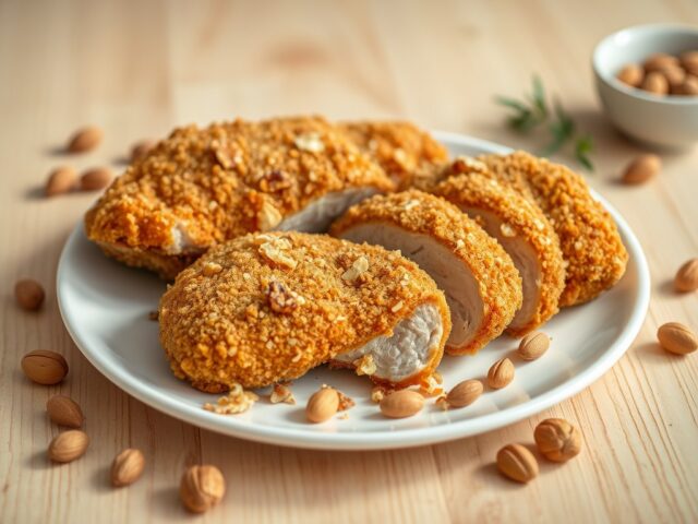 Kipfilets met Walnoten Gefrituurd