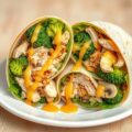 Kipgroentenwrap met honingmosterdsaus