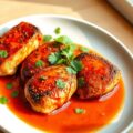 Kipmedaillons met harissa