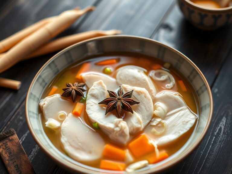 Kippenborst in Chinese Bouillon