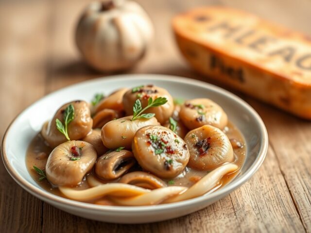Kippenlevers in madera saus