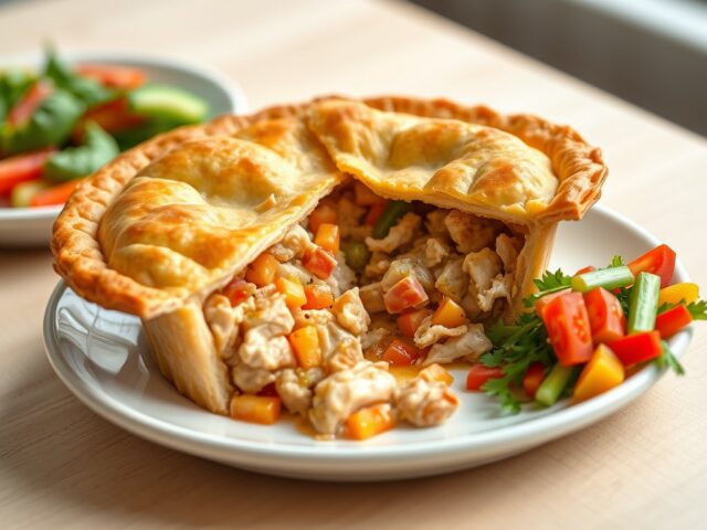 Kippenpastei met groentemengeling