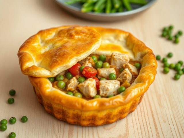 Kippenpie met groenten