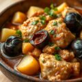 Kippenragout met gedroogde pruimen