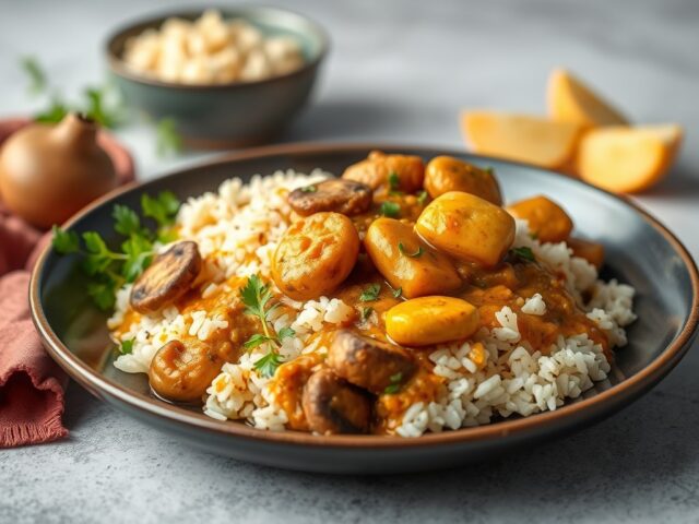 Kippenragout met rijst