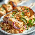Kippenspiesjes met zuiderse couscous