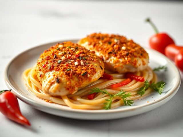 Kippereepjes met paprikakorstje