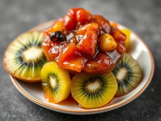 Kiwi compote — AI-gegenereerde illustratie