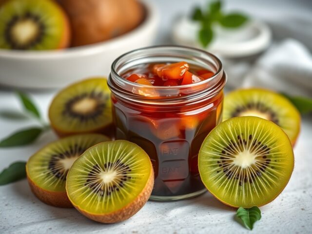 Kiwi-jam met druiven en port