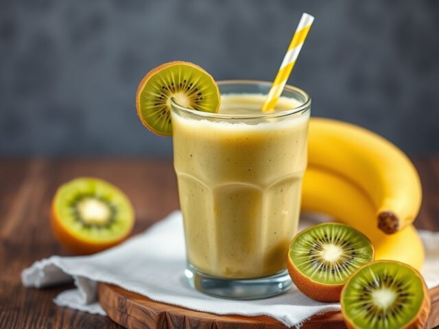 Kiwi-smoothie — AI-gegenereerde illustratie