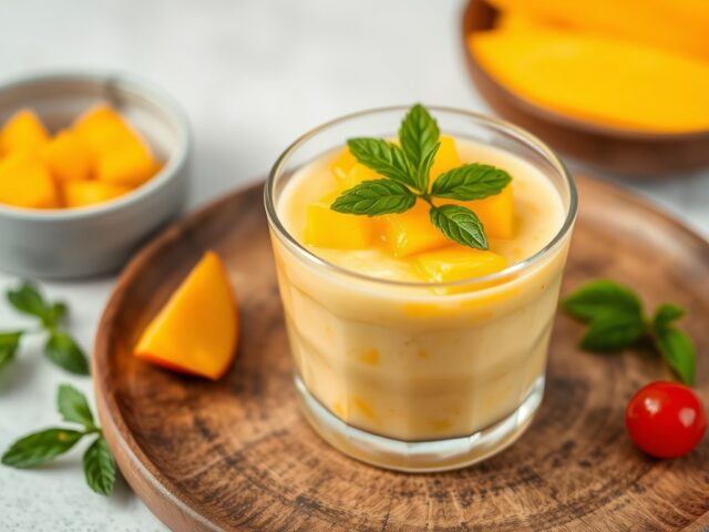 Kleefrijst met mango