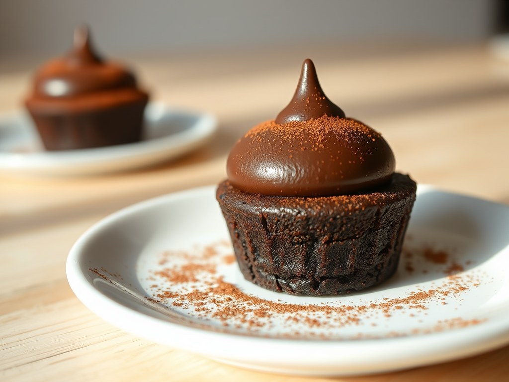 Kleine mudpie – Chocoladetaart, AI-gegenereerde illustratie