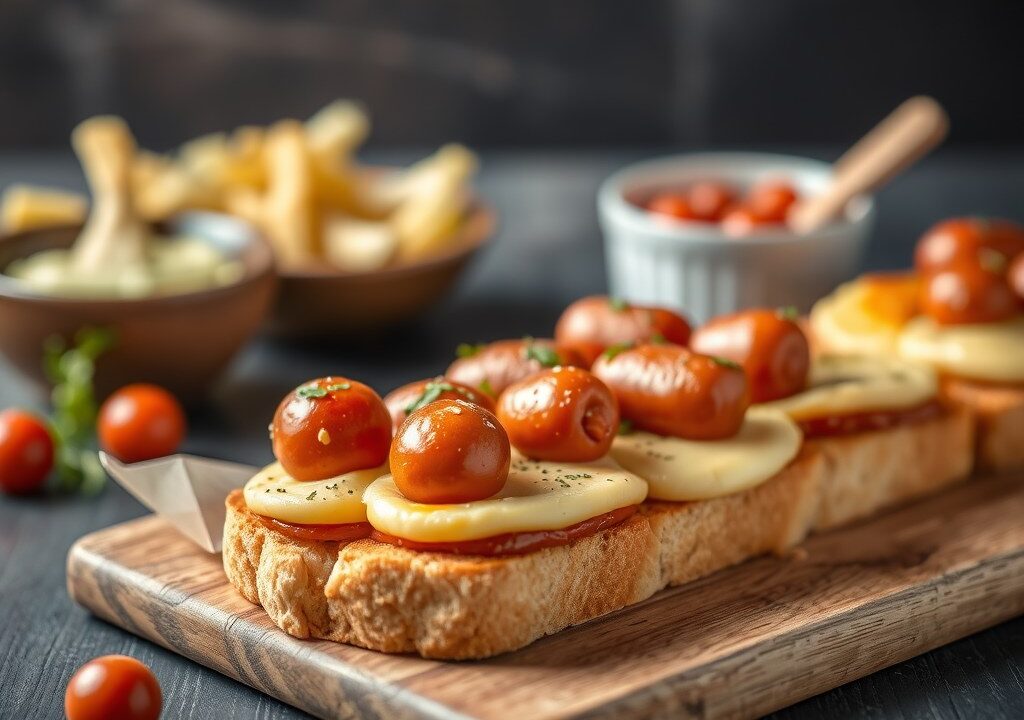 Kleine worstenbroodjes, AI-gegenereerde illustratie