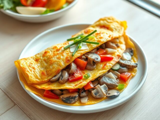 Kleurige groente-omelet