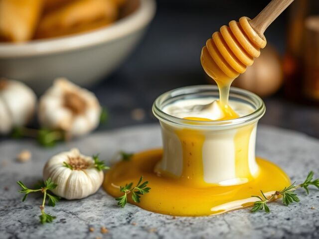 Knoflook -honingsaus
