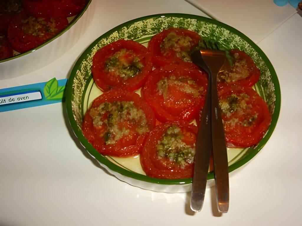 Knoflooktomaten uit de oven