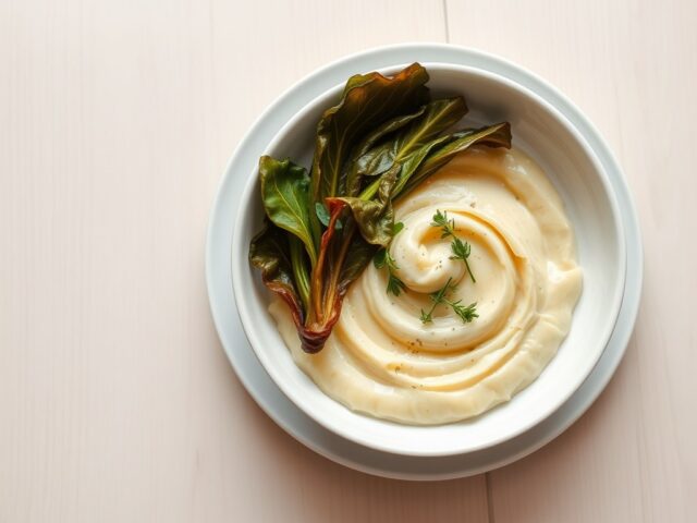 Knolselderijpuree met witlof