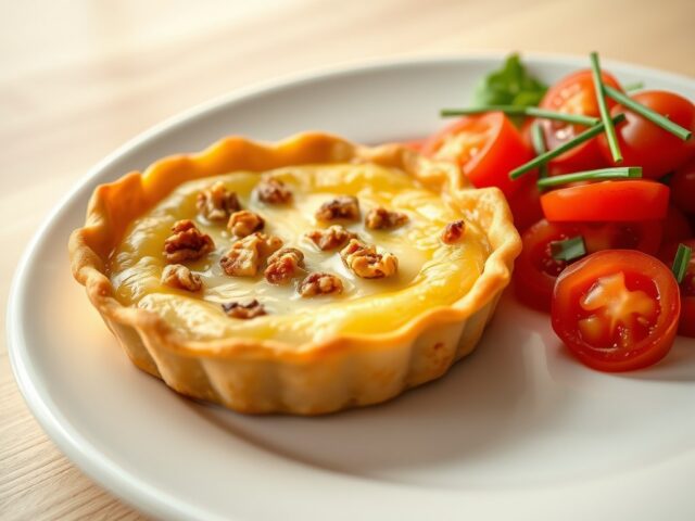Knolselderijtaartje met tomatensalade