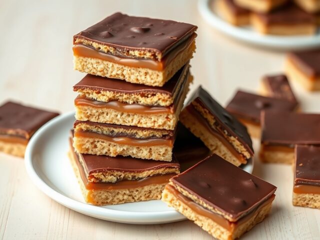 Koekjes met caramel en chocolade