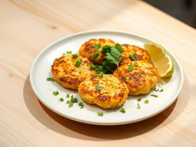 Koekjes van kip met groene curry