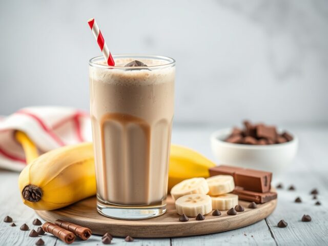 Koffie-milkshake — AI-gegenereerde illustratie