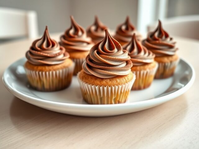 Koffiecupcakes met koffie-chocoladecreme