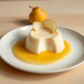 Kogel met perenbavarois en saffraan met geweckte b