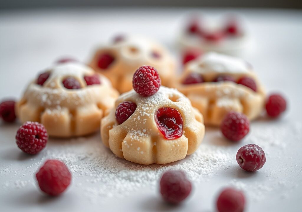 Kokos- cranberry-boterkoekjes — AI-gegenereerde illustratie