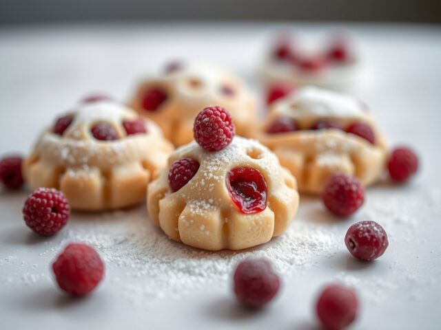 Kokos- cranberry-boterkoekjes — AI-gegenereerde illustratie