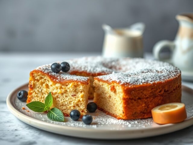 Kokoscake (Kokos kolac) — AI-gegenereerde illustratie