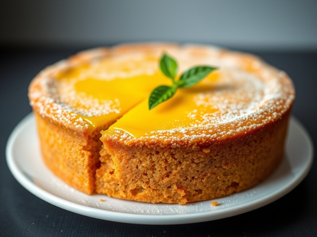 Kokosnoot cake, AI-gegenereerde illustratie