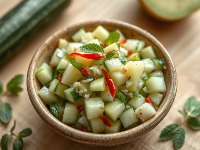 Komkommer en Appel Salsa