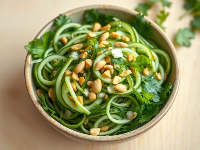 Komkommer koriander salade