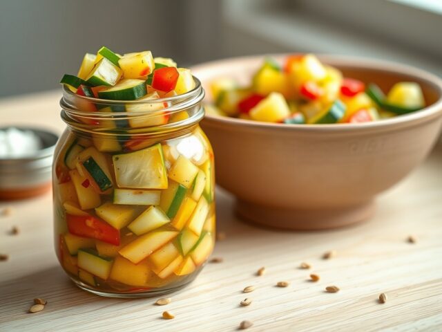 Komkommer- paprika relish